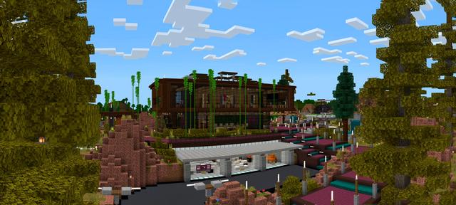 Panorama of the Minecraft Bedrock Marketplace product Underground Rich Bunker created by UnderBlocks Studios.
