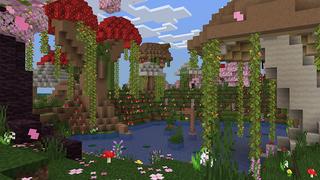 Screenshot of the Minecraft Bedrock Marketplace product Mushroom Island Survival created by Unique Arts.