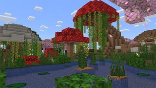 Screenshot of the Minecraft Bedrock Marketplace product Mushroom Island Survival created by Unique Arts.