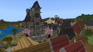 Screenshot of the Minecraft Bedrock Marketplace product Town Of Bridgewater created by Unique Arts.
