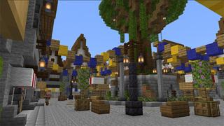 Screenshot of the Minecraft Bedrock Marketplace product Town Of Bridgewater created by Unique Arts.