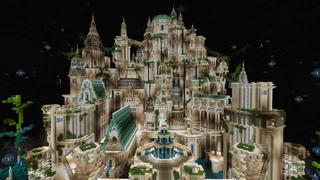 Screenshot of the Minecraft Bedrock Marketplace product A Castle Laying Underwater created by UUUM.