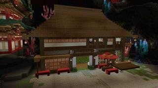 Screenshot of the Minecraft Bedrock Marketplace product A Castle Laying Underwater created by UUUM.