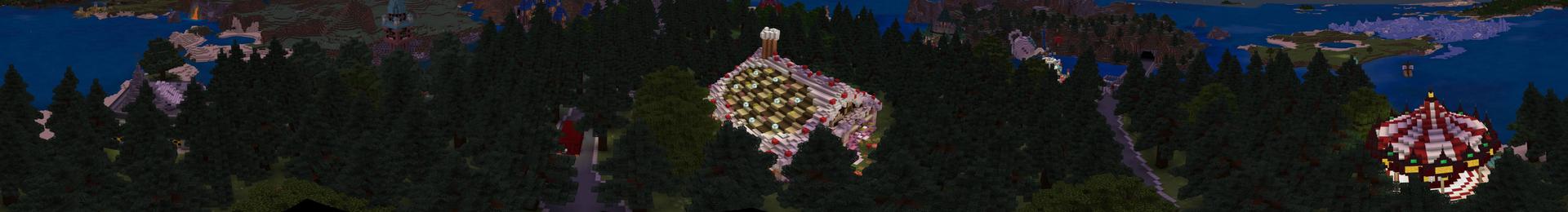 Panorama of the Minecraft Bedrock Marketplace product Candy House Nightmare created by UUUM.