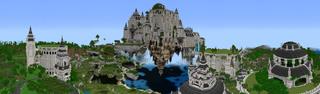 Panorama of the Minecraft Bedrock Marketplace product Escape from the Sky Castle created by UUUM.