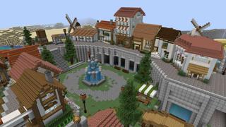 Screenshot of the Minecraft Bedrock Marketplace product Harbor Town's Hidden Arena created by UUUM.