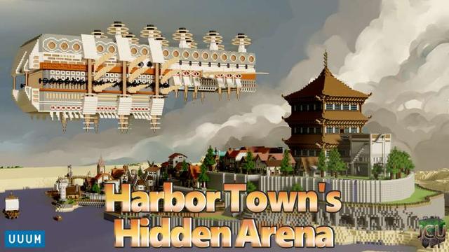 Thumbnail of the Minecraft Bedrock Marketplace product Harbor Town's Hidden Arena created by UUUM.