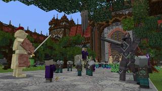 Screenshot of the Minecraft Bedrock Marketplace product Knights vs Mobs- Tower Defense created by UUUM.
