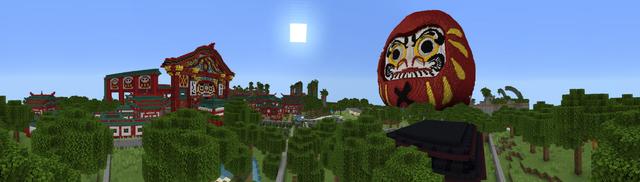 Panorama of the Minecraft Bedrock Marketplace product Red light, Green light created by UUUM.