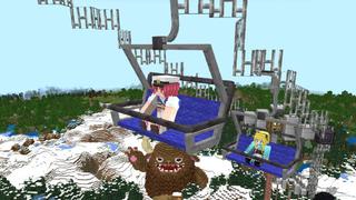 Screenshot of the Minecraft Bedrock Marketplace product Snowboard Racing created by UUUM.