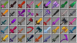 Screenshot of the Minecraft Bedrock Marketplace product 100 Swords created by Vatonage.