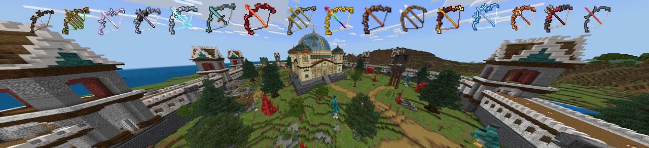 Panorama of the Minecraft Bedrock Marketplace product 30 Bows created by Vatonage.