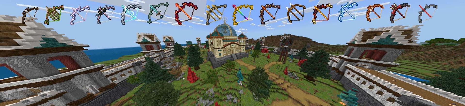 Panorama of the Minecraft Bedrock Marketplace product 30 Bows created by Vatonage.