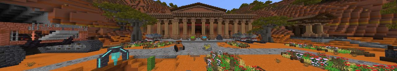 Panorama of the Minecraft Bedrock Marketplace product Mining Tycoon created by Vatonage.