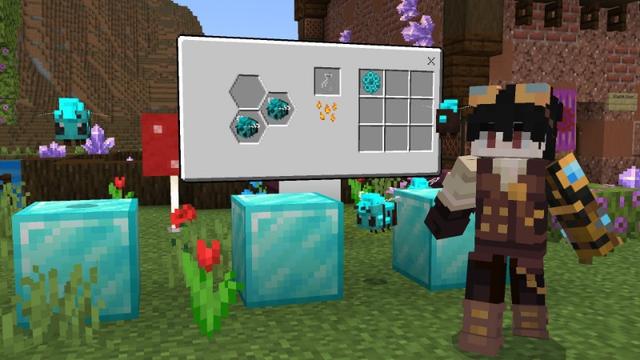 Screenshot of the Minecraft Bedrock Marketplace product Productive Bees created by Vatonage.