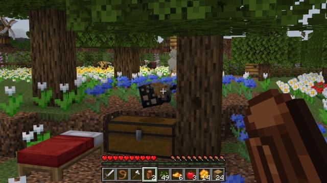 Screenshot of the Minecraft Bedrock Marketplace product Productive Bees created by Vatonage.