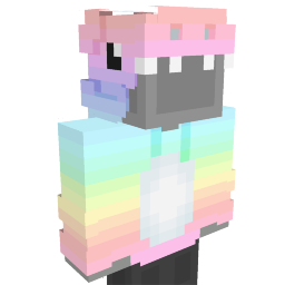 Thumbnail of the Minecraft Bedrock Marketplace product Rainbow Dinosaur Hoodie created by Vatonage.