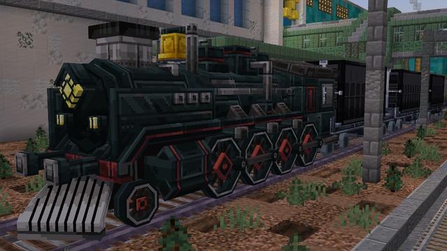Screenshot of the Minecraft Bedrock Marketplace product Realistic Trains Add-On created by Vatonage.