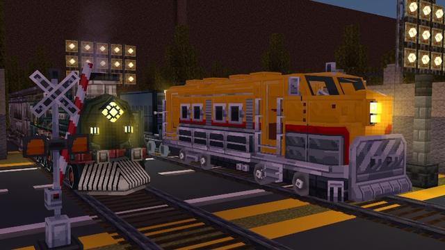 Screenshot of the Minecraft Bedrock Marketplace product Realistic Trains Add-On created by Vatonage.