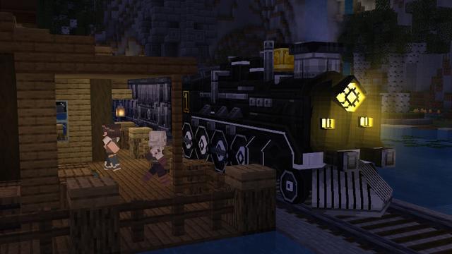 Screenshot of the Minecraft Bedrock Marketplace product Realistic Trains Add-On created by Vatonage.