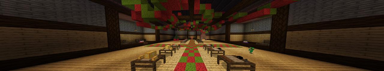 Panorama of the Minecraft Bedrock Marketplace product Santa's Workshop Tycoon created by Vatonage.