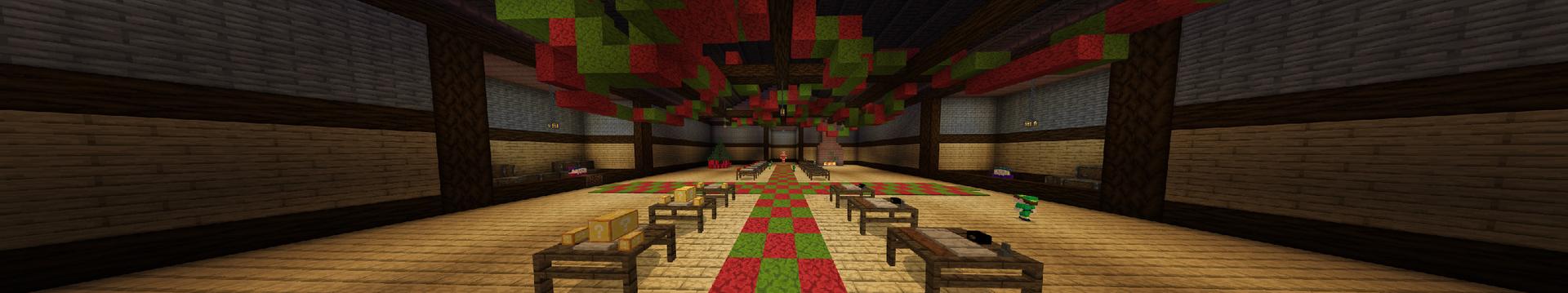 Panorama of the Minecraft Bedrock Marketplace product Santa's Workshop Tycoon created by Vatonage.