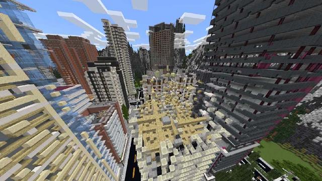 Screenshot of the Minecraft Bedrock Marketplace product TNT City created by Vatonage.
