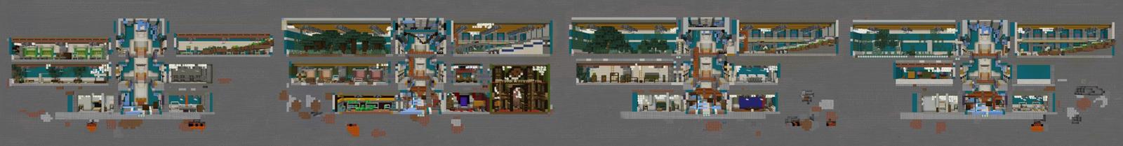 Panorama of the Minecraft Bedrock Marketplace product Arctic Bunker created by Vertexcubed.