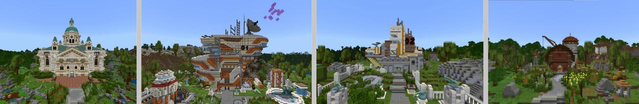 Panorama of the Minecraft Bedrock Marketplace product Bunker: Noob vs Pro vs Hacker created by Vertexcubed.