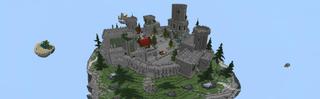 Panorama of the Minecraft Bedrock Marketplace product Castle Skyblock created by Vertexcubed.