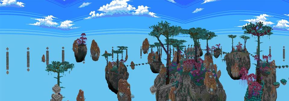 Panorama of the Minecraft Bedrock Marketplace product Dream Skyblock created by Vertexcubed.