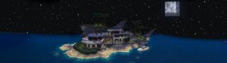 Panorama of the Minecraft Bedrock Marketplace product Island Bunker created by Vertexcubed.
