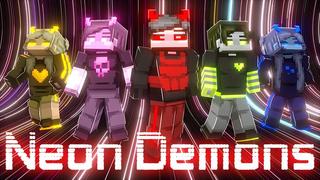 Thumbnail of the Minecraft Bedrock Marketplace product Neon Demons created by Vertexcubed.