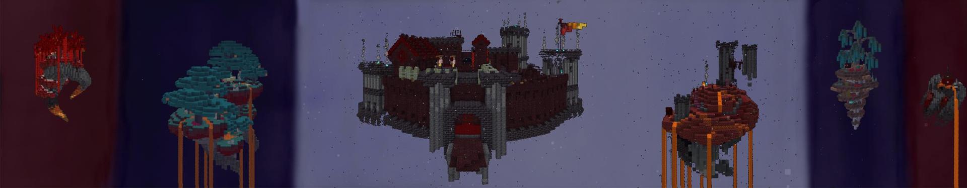 Panorama of the Minecraft Bedrock Marketplace product Nether Skyblock created by Vertexcubed.