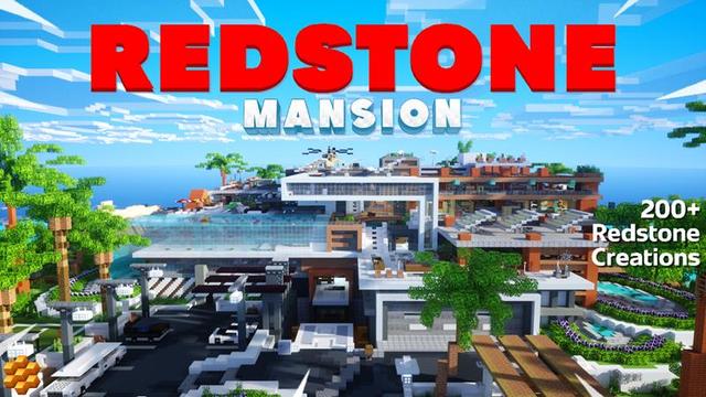 Thumbnail of the Minecraft Bedrock Marketplace product Redstone Mansion created by Vertexcubed.