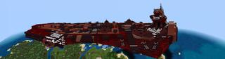 Panorama of the Minecraft Bedrock Marketplace product Ultimate Spaceship Base created by Vertexcubed.