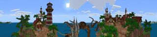 Panorama of the Minecraft Bedrock Marketplace product Kraken Island created by Virtual Pinata.