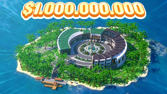 Thumbnail of the Minecraft Bedrock Marketplace product Millionaire Private Island created by Virtual Pinata.