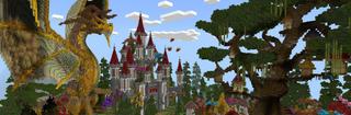 Panorama of the Minecraft Bedrock Marketplace product Mushroom Kingdom created by Virtual Pinata.
