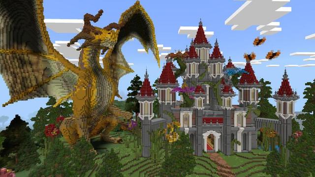 Screenshot of the Minecraft Bedrock Marketplace product Mushroom Kingdom created by Virtual Pinata.