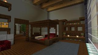 Screenshot of the Minecraft Bedrock Marketplace product Noob vs Pro vs Hacker Mansions created by Virtual Pinata.