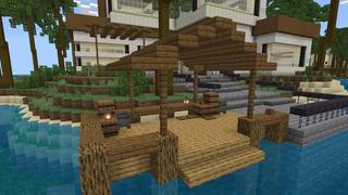 Screenshot of the Minecraft Bedrock Marketplace product Noob vs Pro vs Hacker Mansions created by Virtual Pinata.