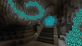 Screenshot of the Minecraft Bedrock Marketplace product Dimensions Plus created by Volcano.