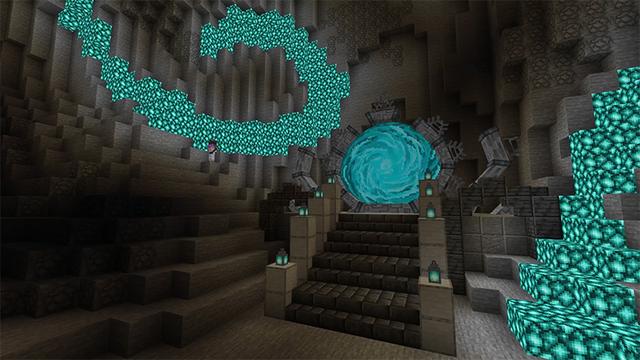 Screenshot of the Minecraft Bedrock Marketplace product Dimensions Plus created by Volcano.