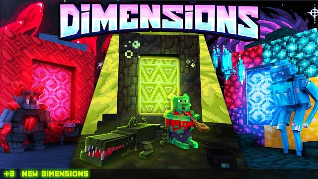 Thumbnail of the Minecraft Bedrock Marketplace product Dimensões created by Volcano.