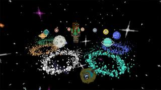 Screenshot of the Minecraft Bedrock Marketplace product Galaxy Skyblock created by Volcano.