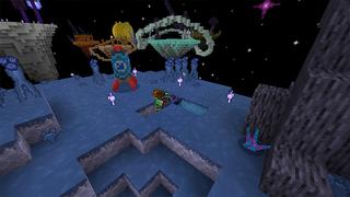 Screenshot of the Minecraft Bedrock Marketplace product Galaxy Skyblock created by Volcano.