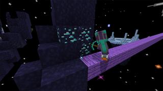Screenshot of the Minecraft Bedrock Marketplace product Galaxy Skyblock created by Volcano.