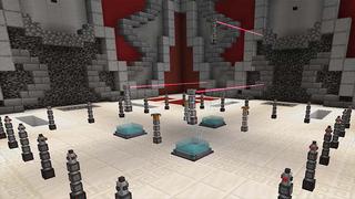 Screenshot of the Minecraft Bedrock Marketplace product LASERS created by Volcano.