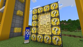 Screenshot of the Minecraft Bedrock Marketplace product Lucky Block Dimension created by Volcano.